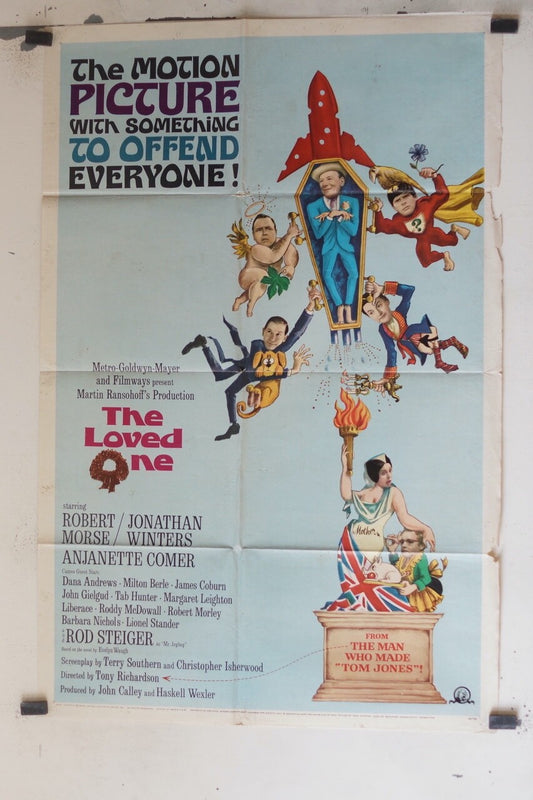THE LOVED ONE (1965) ORIGINAL MOVIE POSTER 70x100 JONATHAN WINTERS, ANJANETTE