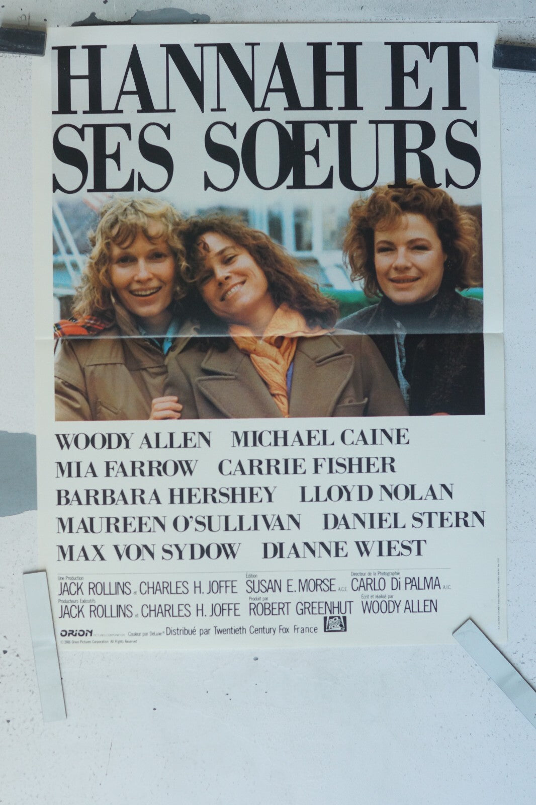 HANNAH ET SES SŒURS MOVIE POSTER ORIGINAL 60x160 WOODY ALLEN