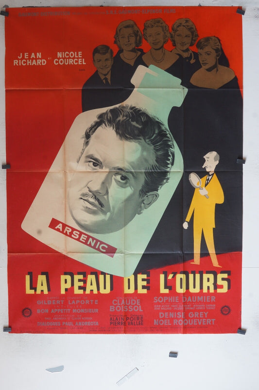PEAU DE L’OURS (LA) MOVIE PSOTER ORIGINAL 120x160, Jean Richard 