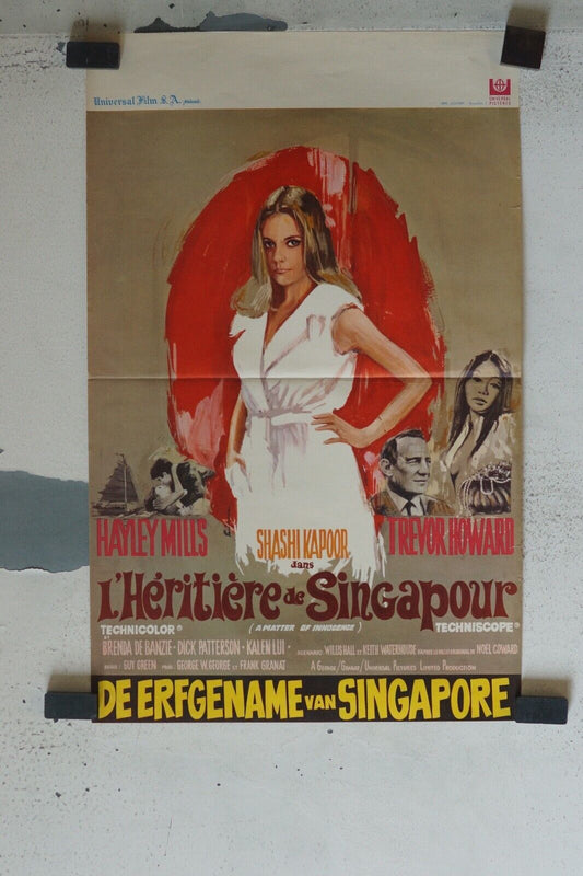 L’HÉRITIÈRE DE SINGAPOUR ORIGINAL MOVIE POSTER 55X37 PIERRE DUX