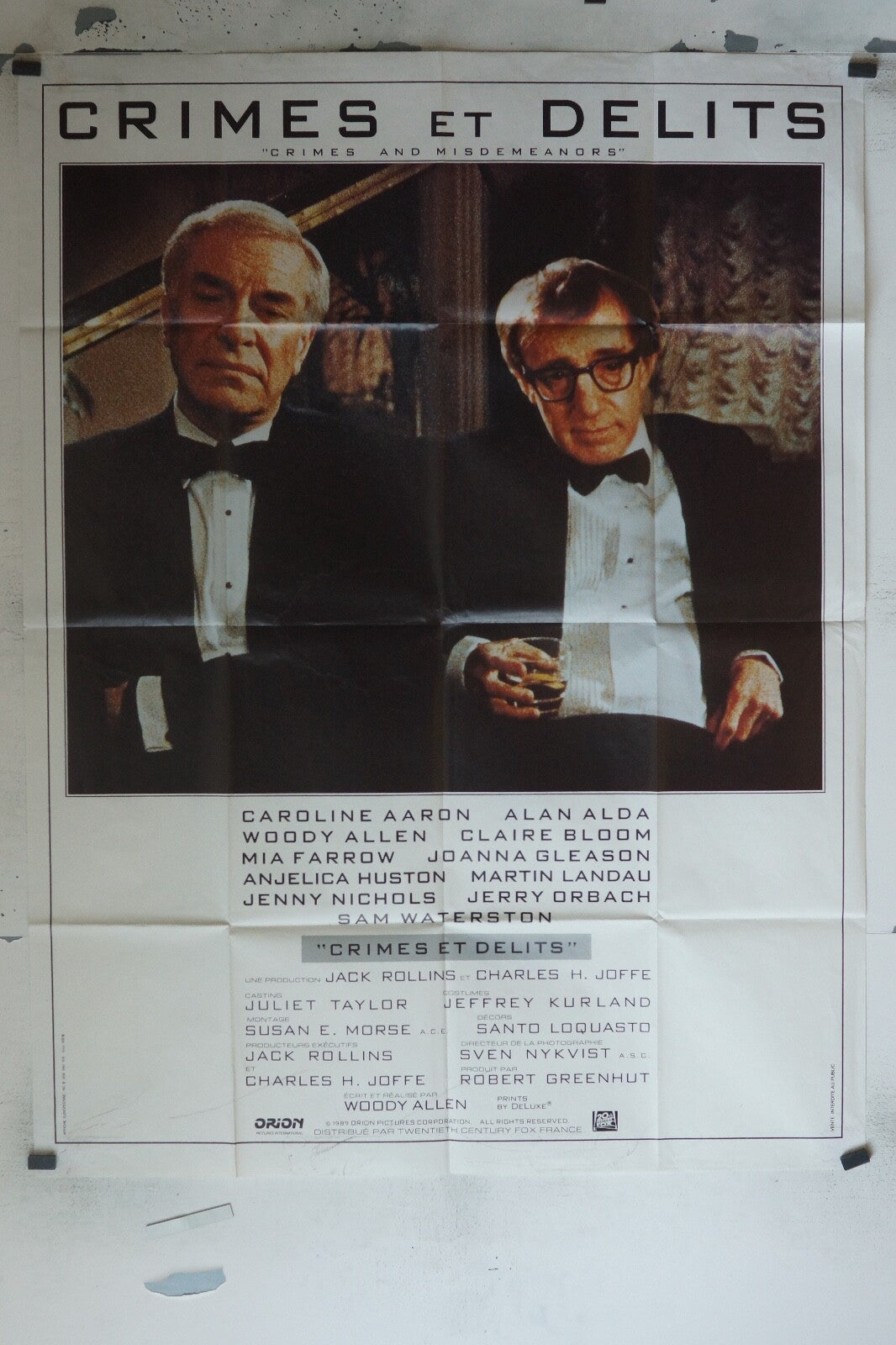 CRIMES ET DELITS ORIGINAL MOVIE POSTER 120x160 WOODY ALLEN