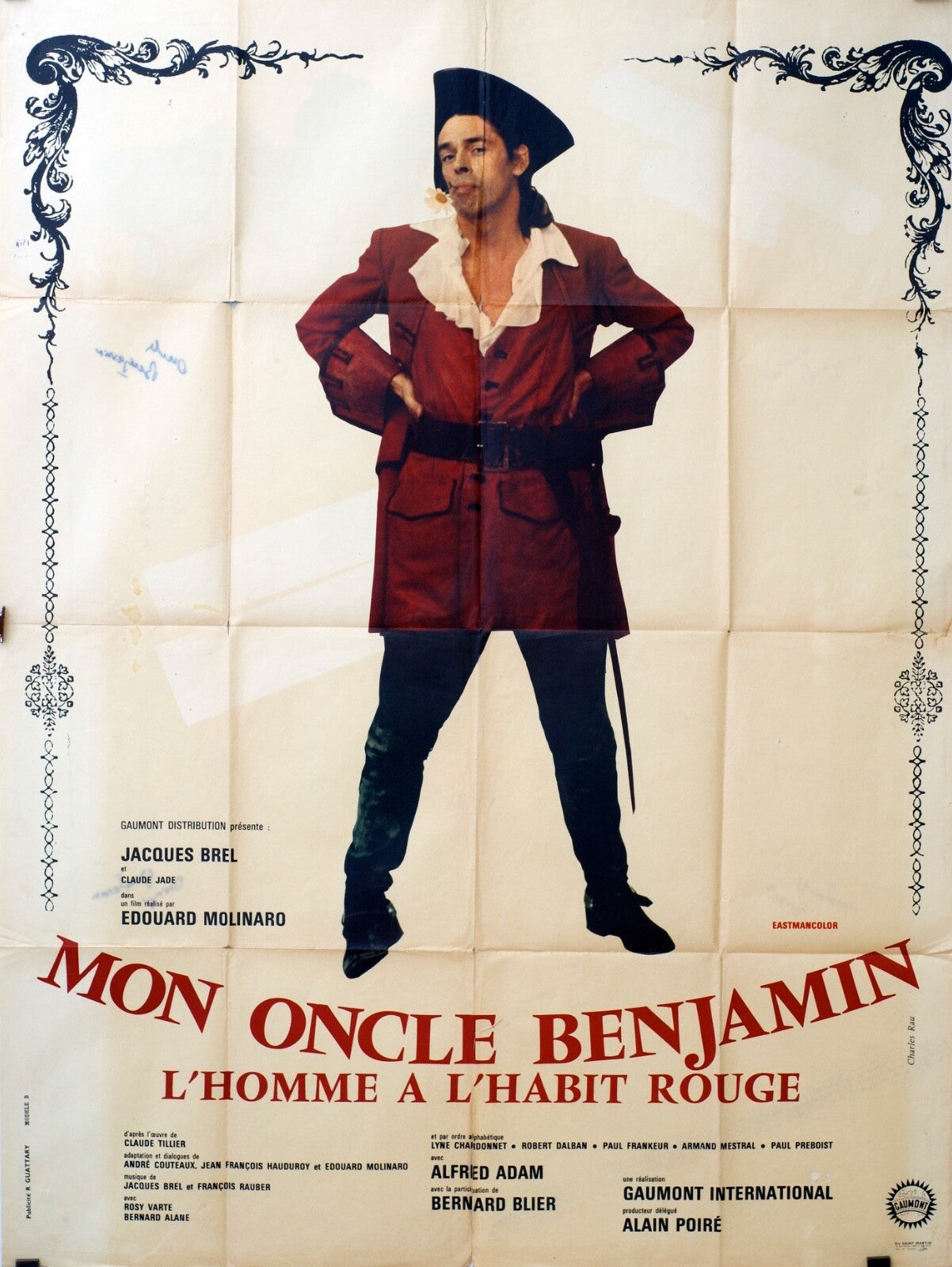 MON ONCLE BENJAMIN MOVIE POSTER ORIGINAL 120x160 RICHARD BASEHART