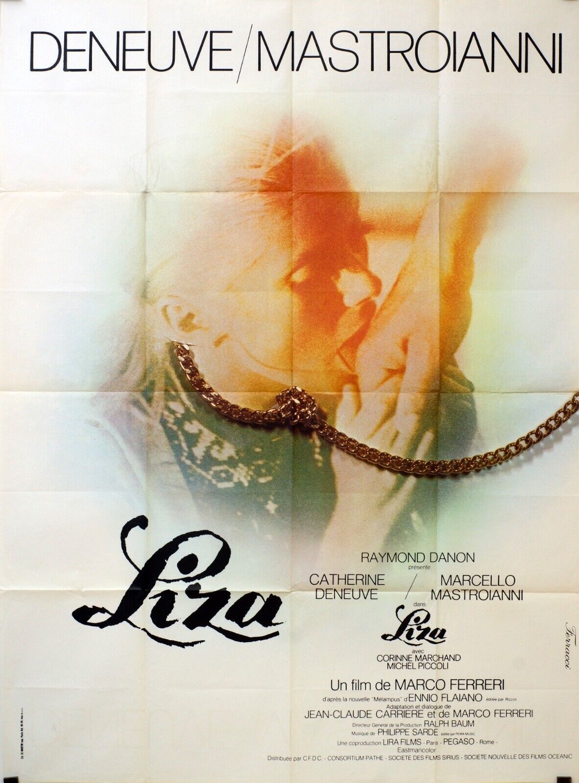 BANZAÏ, COLUCHE POSTER ORIGINAL 120x160 CLAUDE ZIDI