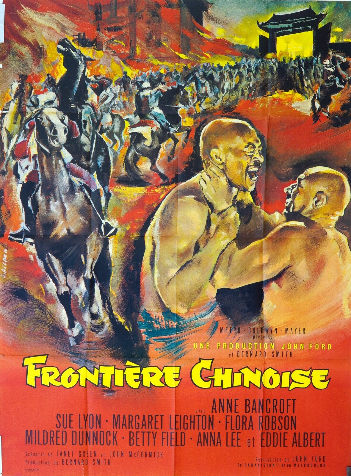 FRONTIÈRE CHINOISE MOVIE POSTER ORIGINAL 120x160 ANNE BANCROFT