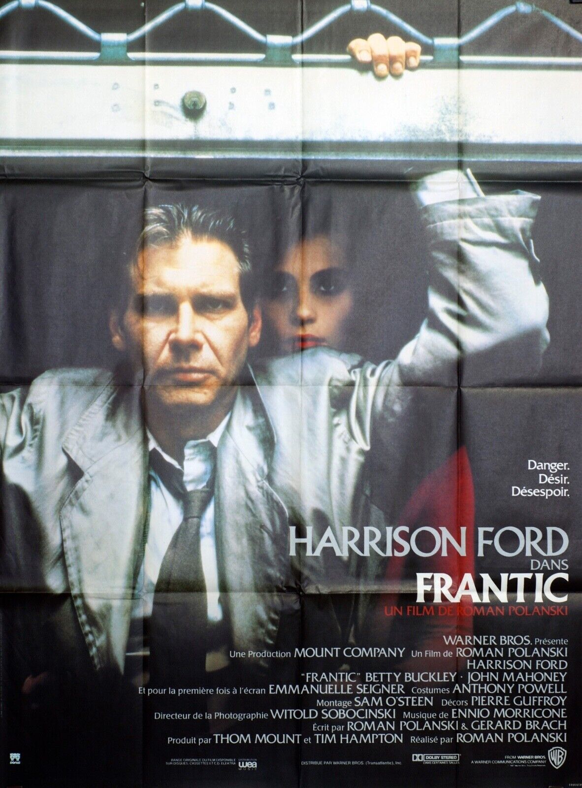 FRANTIC ORIGINAL MOVIE POSTER 120x160 HARRRISON FORD