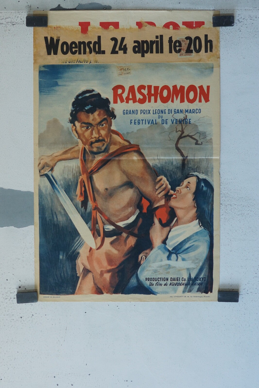 RASHMON BELGIUM MOVIE POSTER ORIGINAL 56x37 KUROSAWA AKIRA