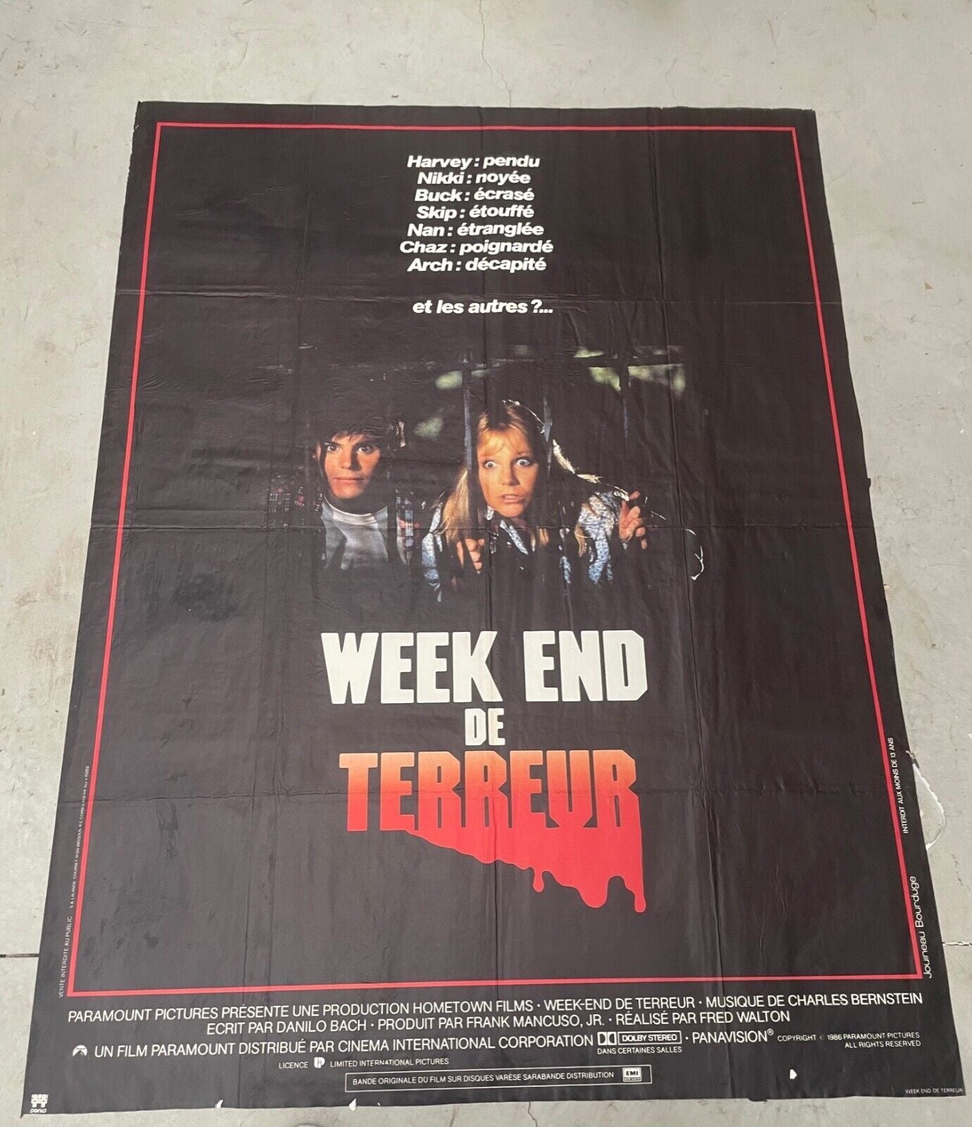 WEEK-END DE TERREUR ORIGINAL 120x160