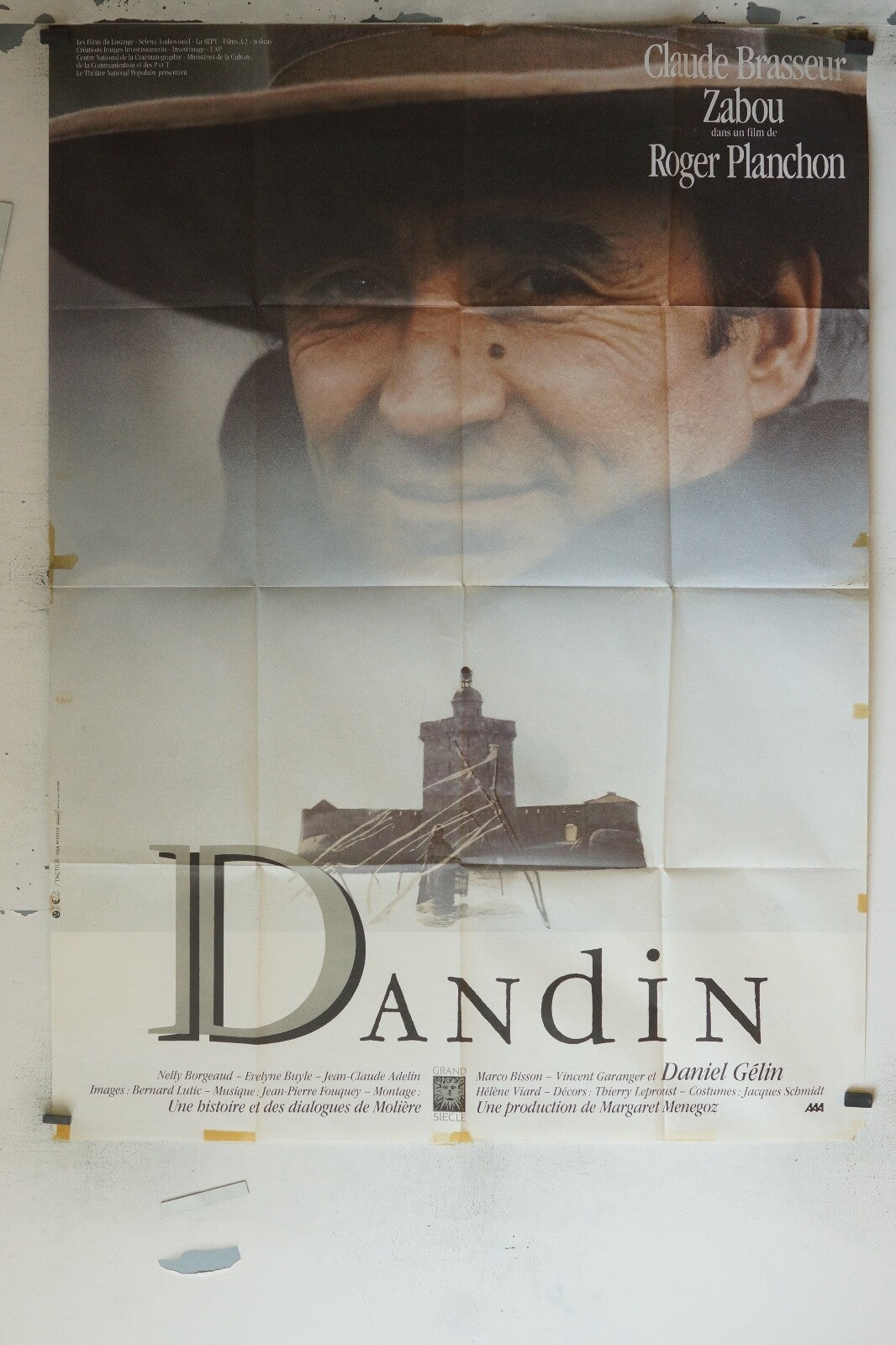 DANDIN MOVIE POSTER ORIGINAL 120x160 CLAUDE BRASSEUR