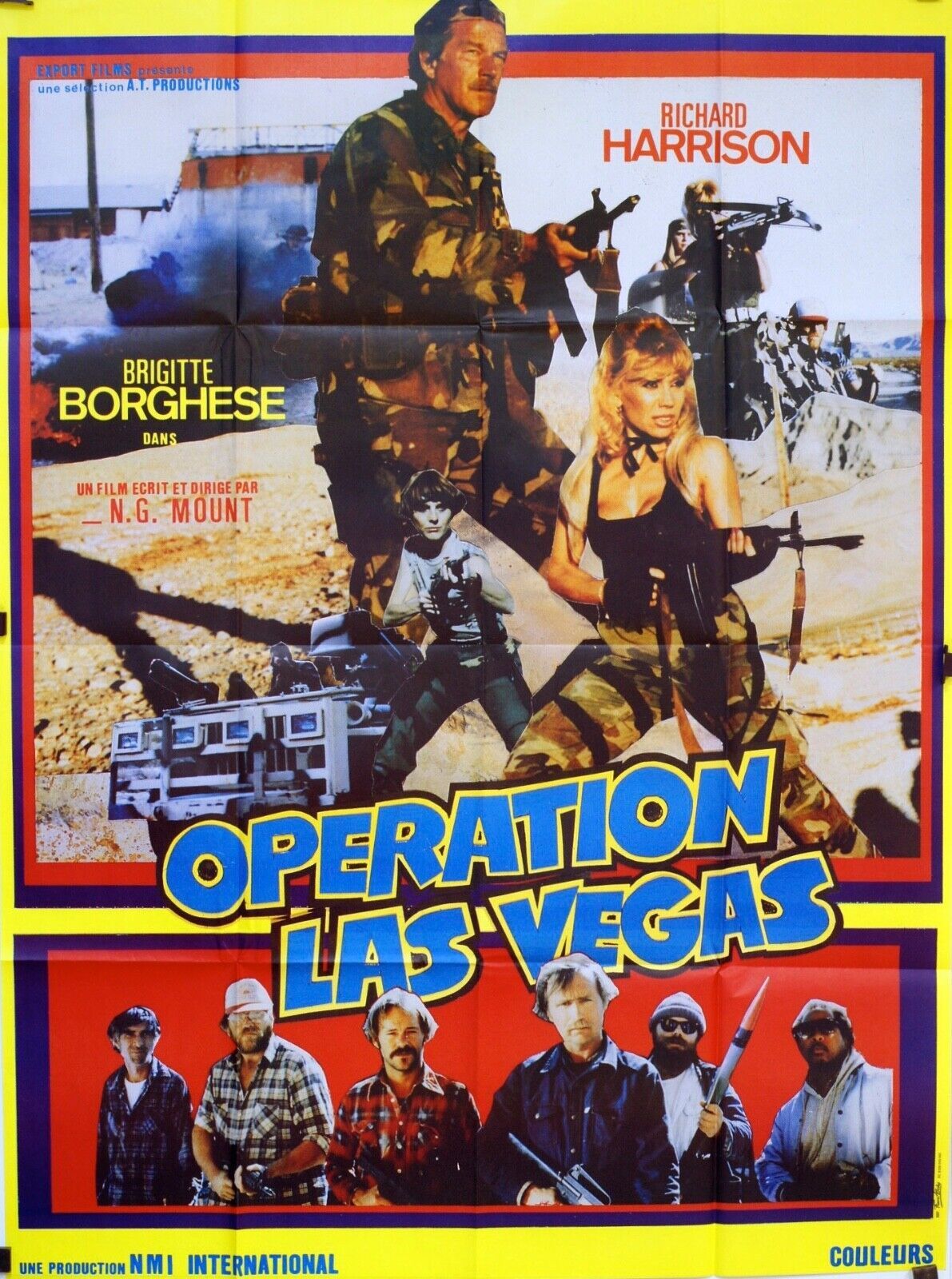 OPÉRATION LAS VEGAS POSTER ORIGINAL120x160 RICHARD HARRISON