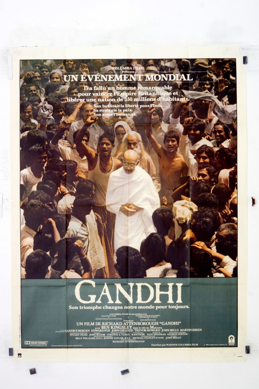GANDHI RICHARD ATTENBOROUGH MOVIE POSTER ORIGINAL 120x160