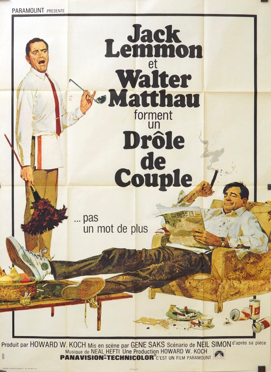 DRÔLE DE COUPLE ORIGINAL MOVIE POSTER 120x160  JACK LEMMON