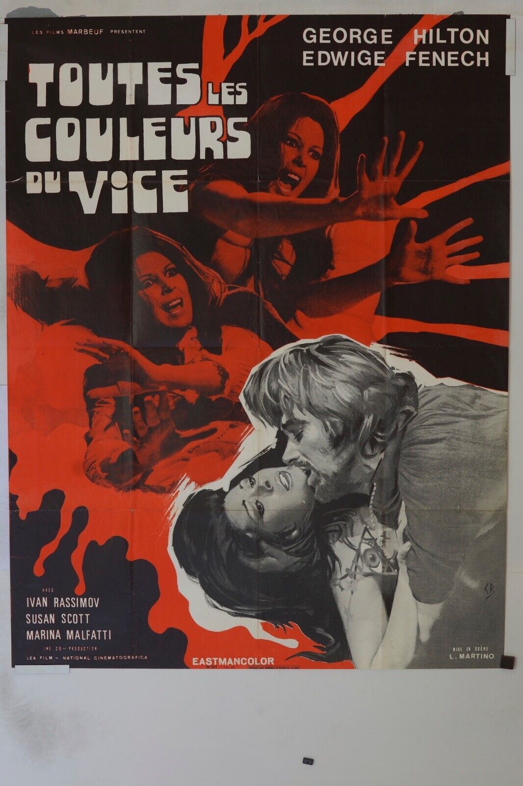TOUTES LES COULEURS DU VICE MOVIE POSTER ORIGINAL 120x160 GEORGE HILTON