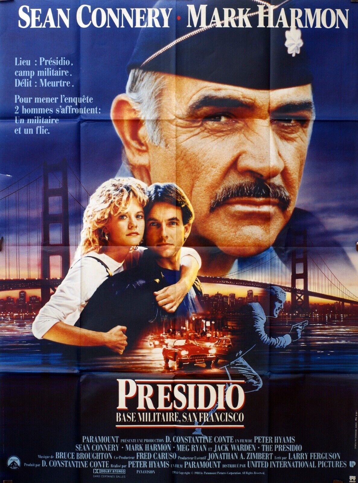 PRESIDIO MOVIE POSTER ORIGINAL 120x160 SEAN CONNETY