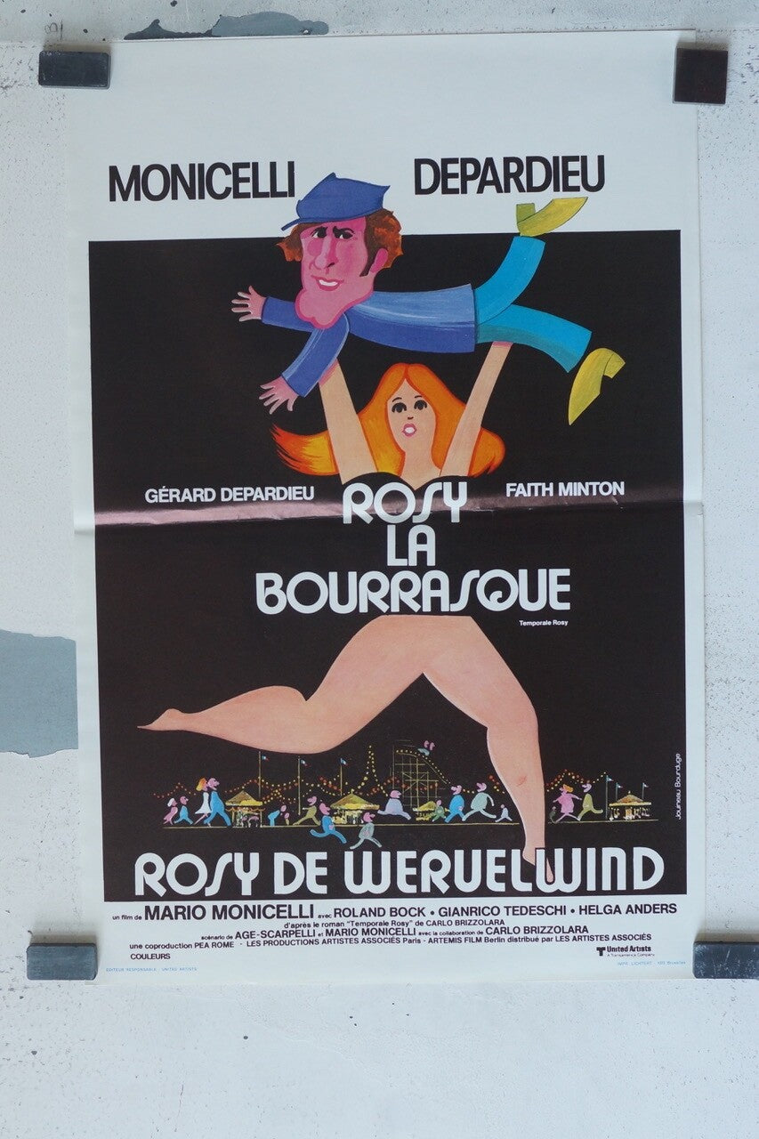 ROSY LA BOURRASQUE, BELGIUM MOVIE POSTER 35x55 GERARD DEPARDIEU – FAITH MINTON