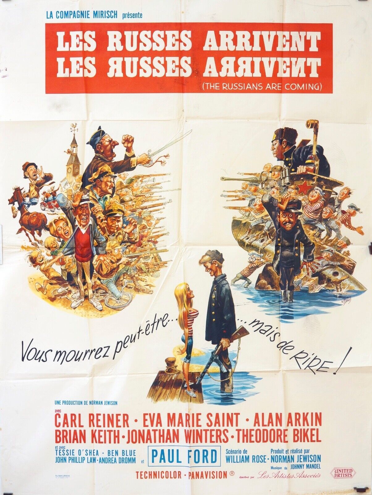 LES RUSSES ARRIVENT MOVIE POSTER ORIGINAL 120x160 CARL REINER
