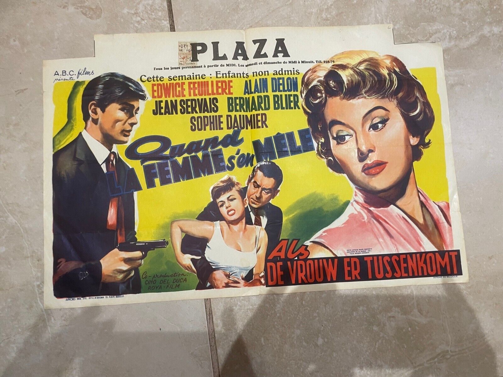 QUAND LA FEMME S'EN MÊLE, MOVIE POSTER ORIGINAL 33X56 EDWIGE FEULLIERE