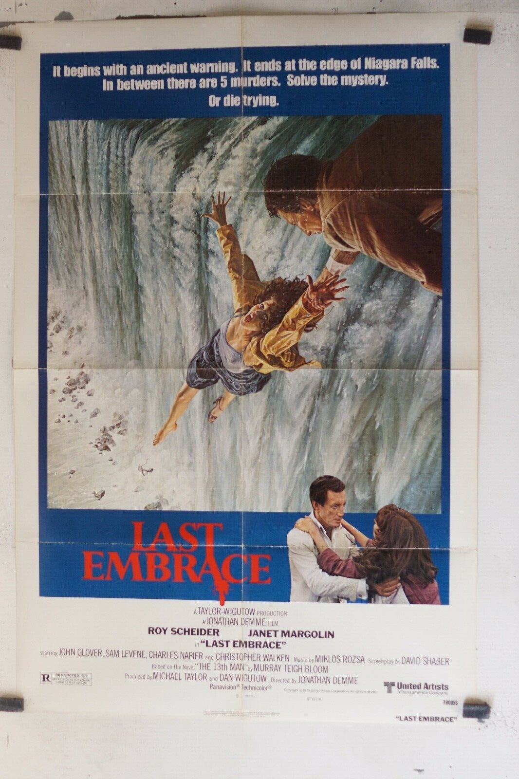 LAST EMBRACE, MOVIE POSTER ORIGINAL (69x103), Roy Scheider , Janet Margolin