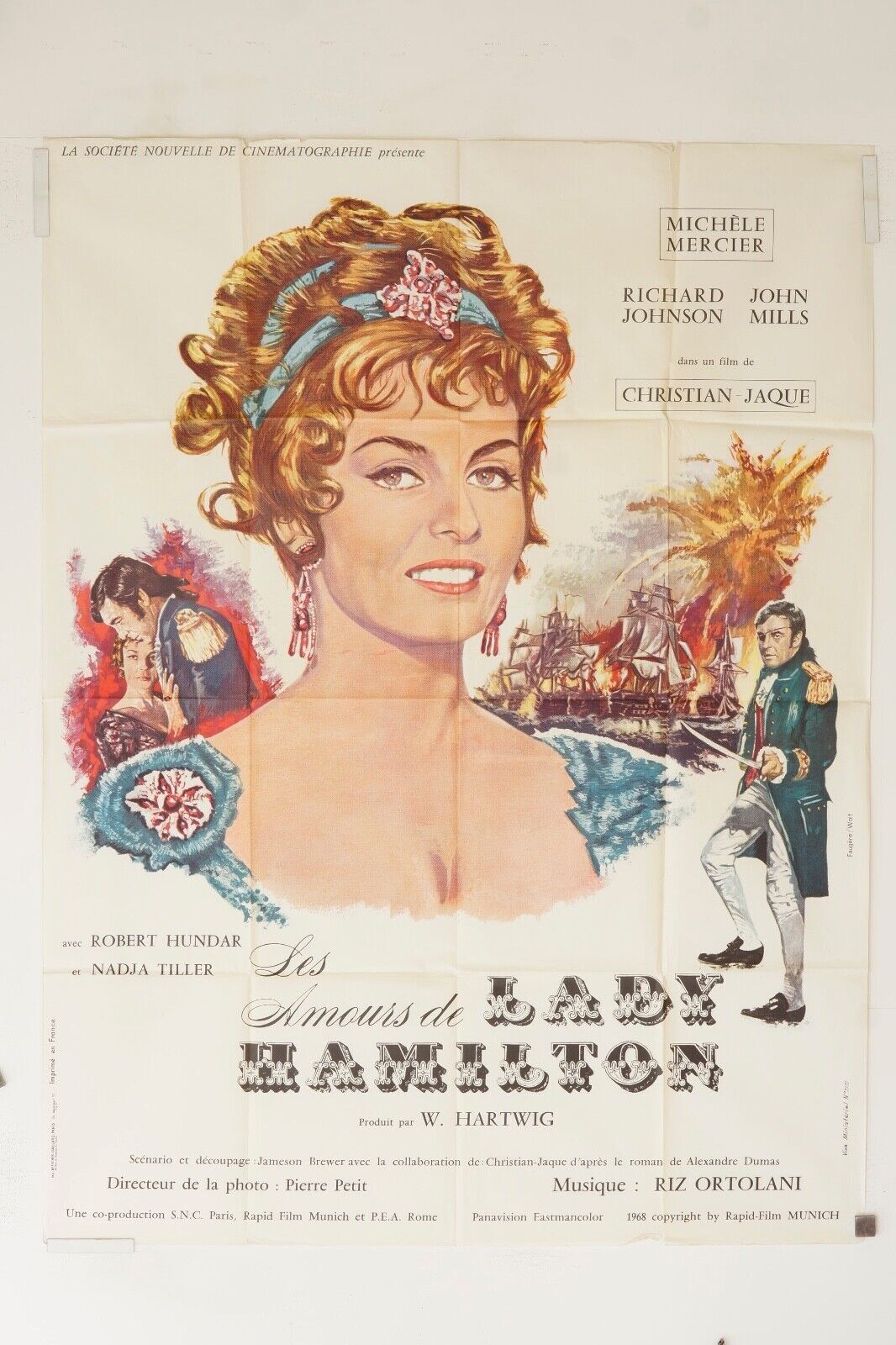 LES AMOURS LADY HALMITON MOVIE POSTER ORIGINAL 120x160 PIERRE PETIT