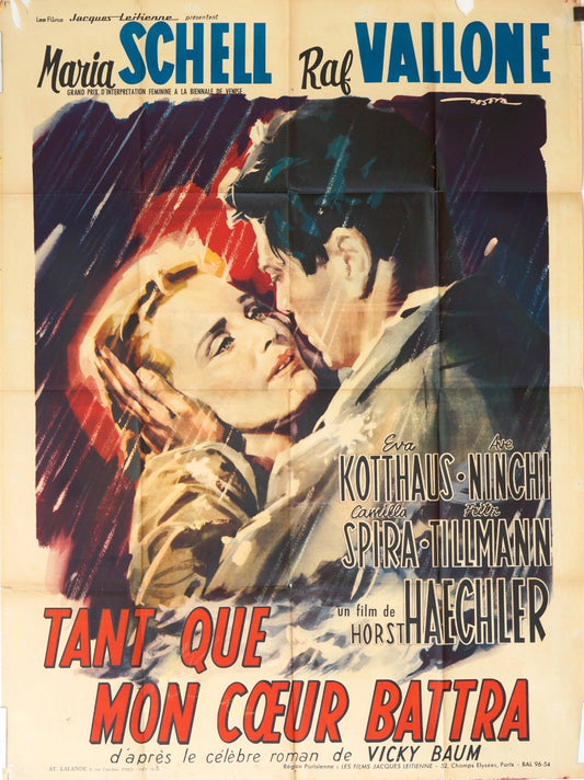 TANT QUE MON CŒUR BATTRA MARIA SCHELL movie poster ORIGINAL 120x16