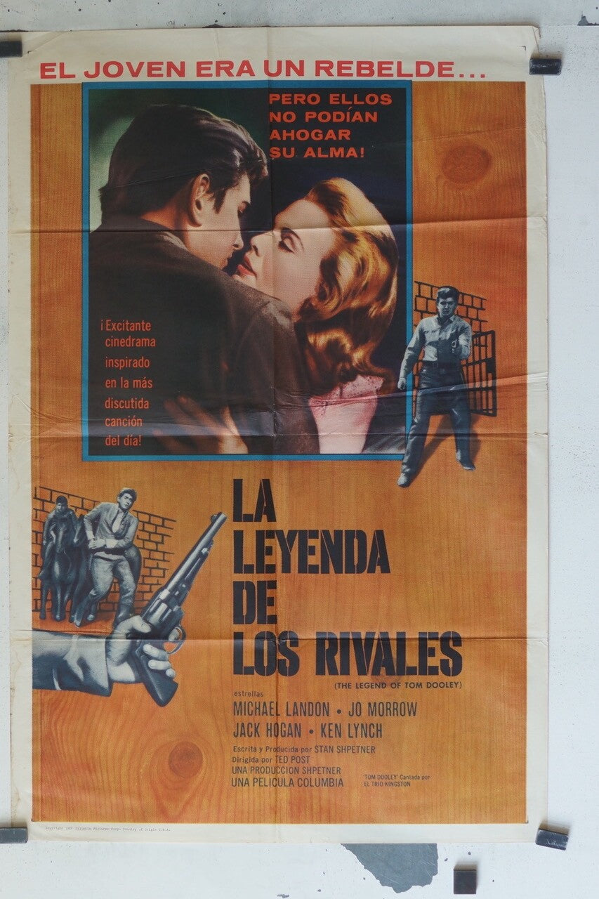 LA LEYENDA DE LOS RIVALES (1959)70x100 ORIGINAL MOVIE POSTER LESLIE CARON- HENRY