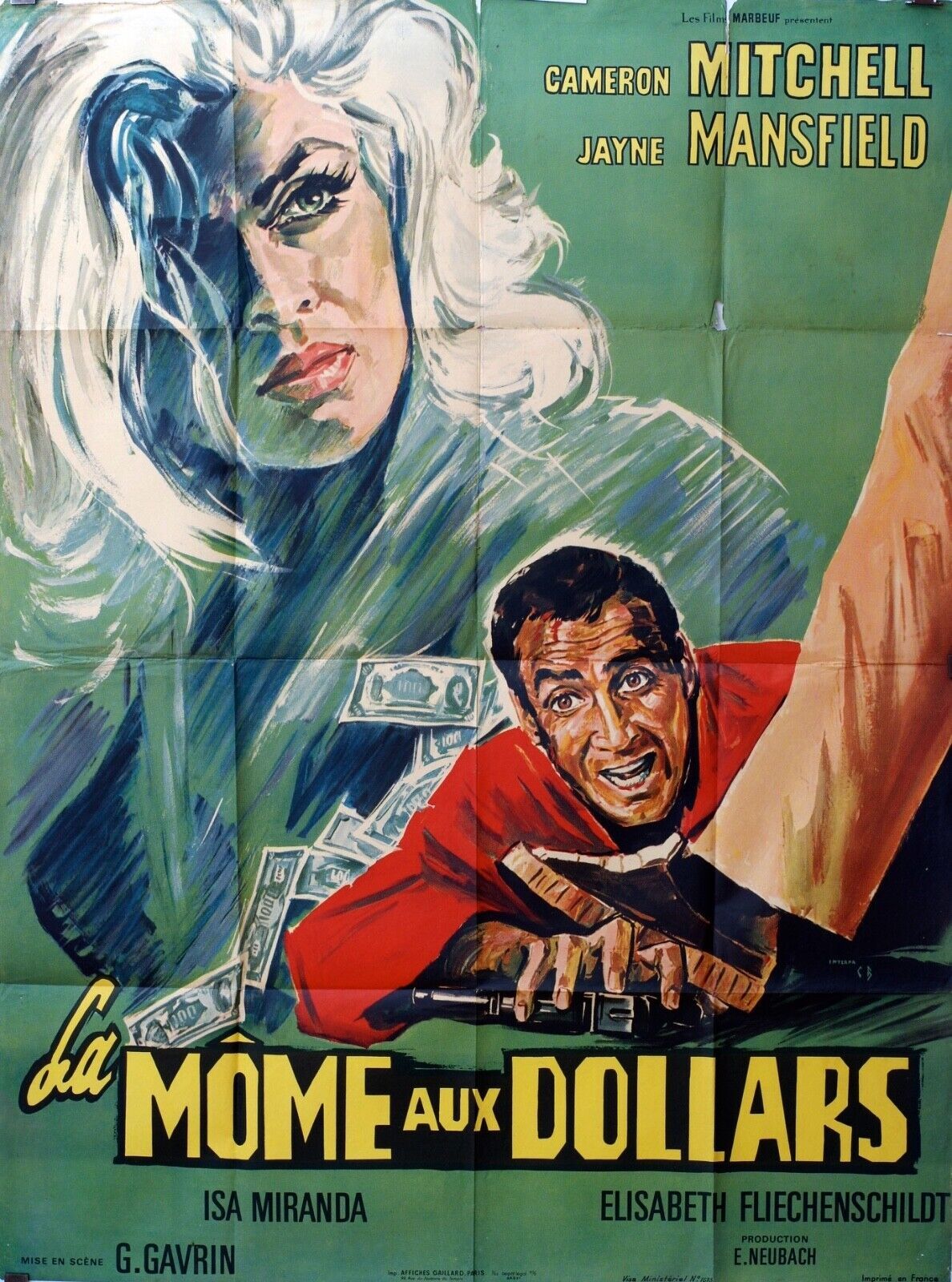 LA MOME AUX DOLLARS MOVIE POSTER ORIGINAL (120X160) CAMERON MITCHELL