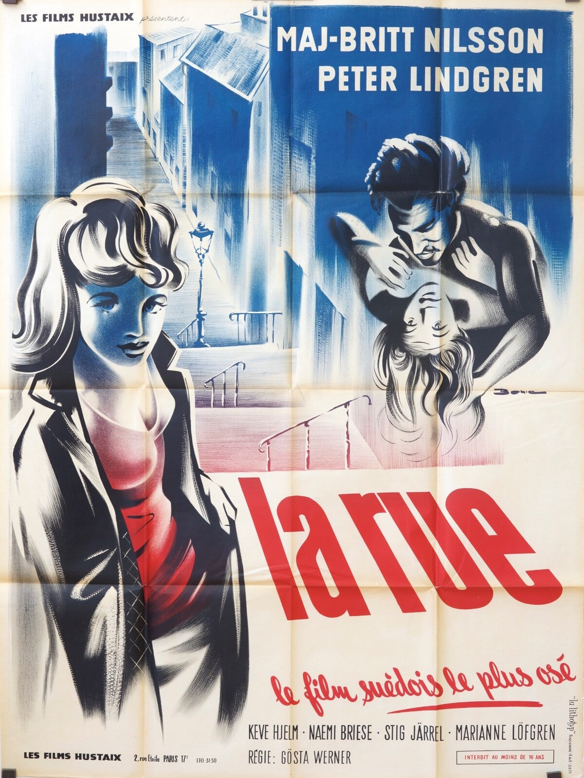 LA RUE 120X160 ORIGINAL MOVIE POSTER  MAJ-BRITT NILSSON