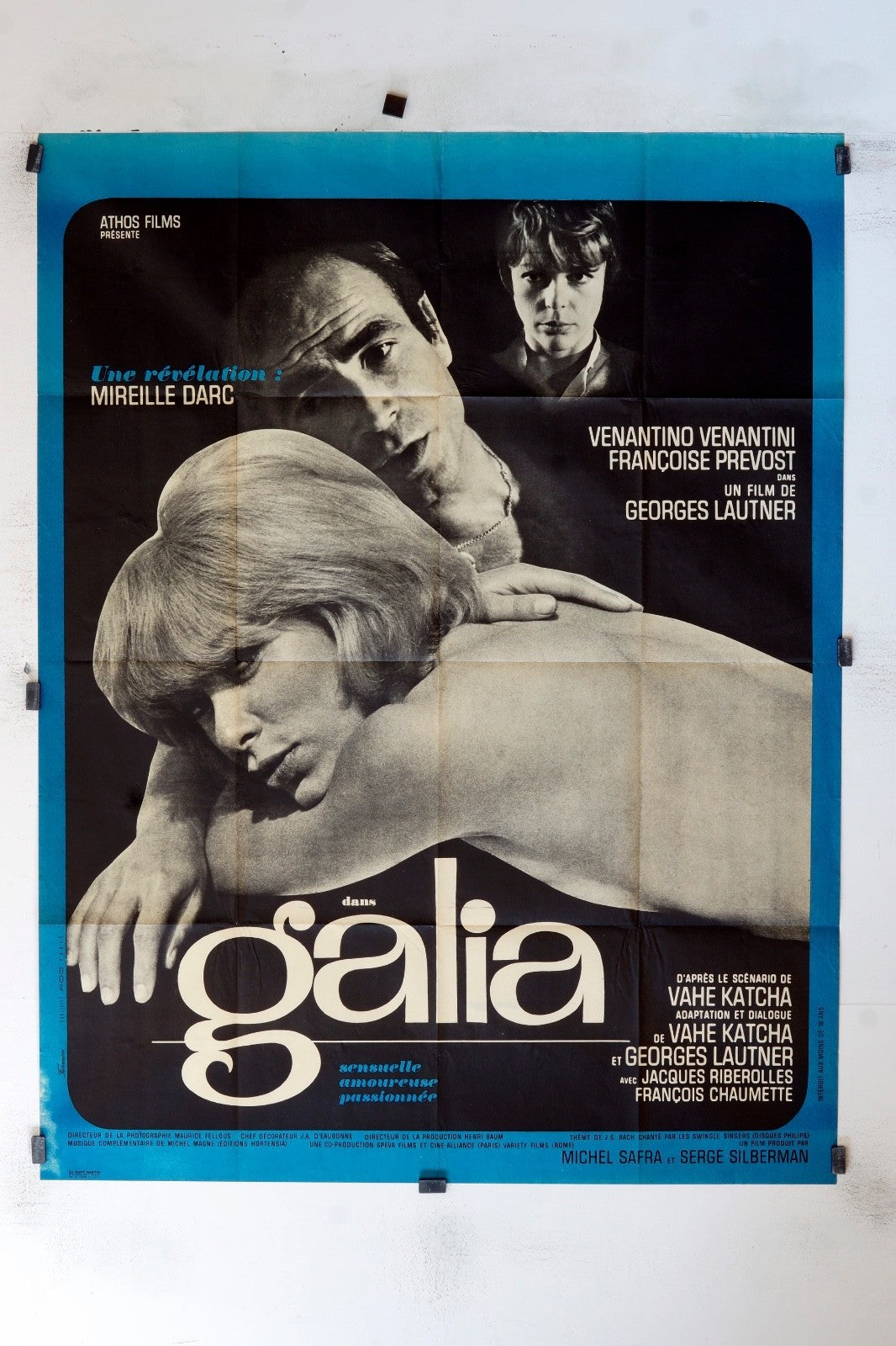 GALIA  MIREILLE DARC MOVIE POSTER ORIGINAL, 120X160