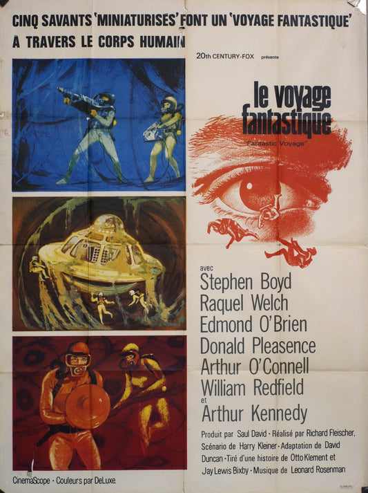 LE VOYAGE FANTASTIQUE STEPHEN BOYD MOVIE POSTER ORIGINAL 120x160