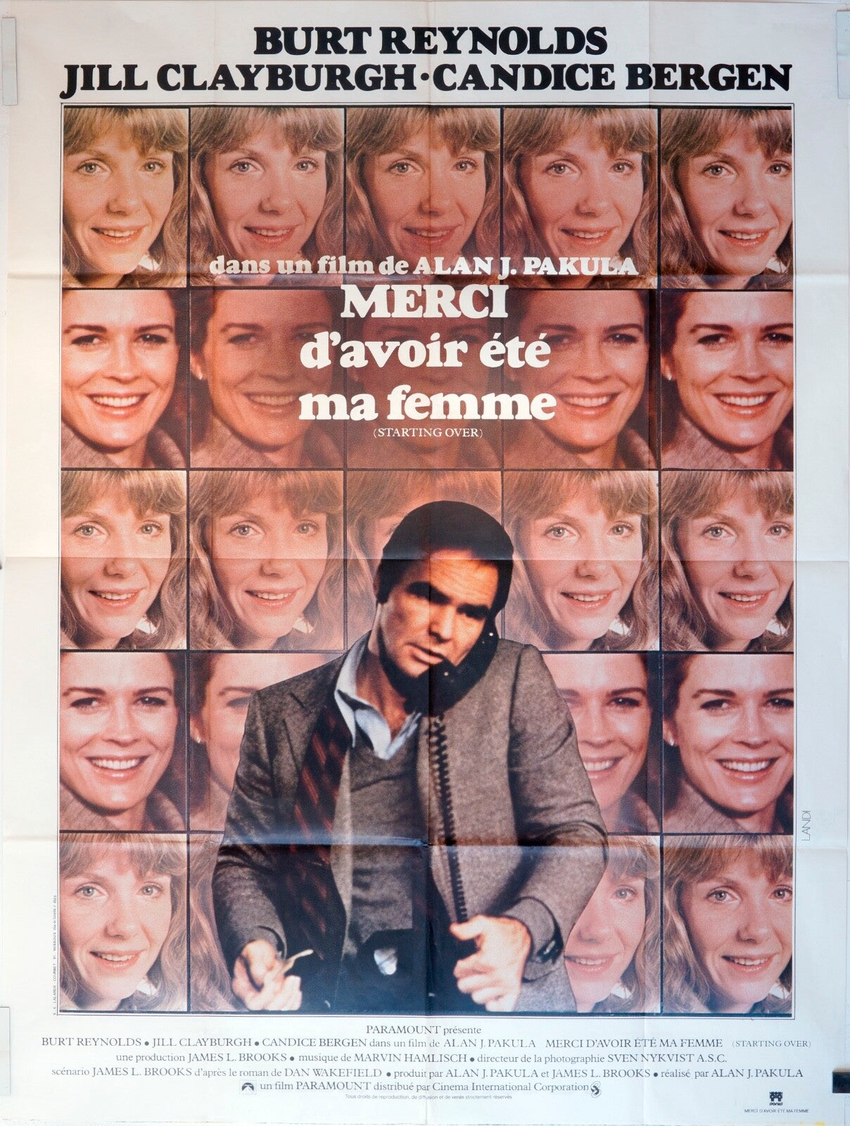 MERCI D’AVOIR ÉTÉ UNE FEMME 120X160 POSTER ORGINAL BURT REYNOLDS