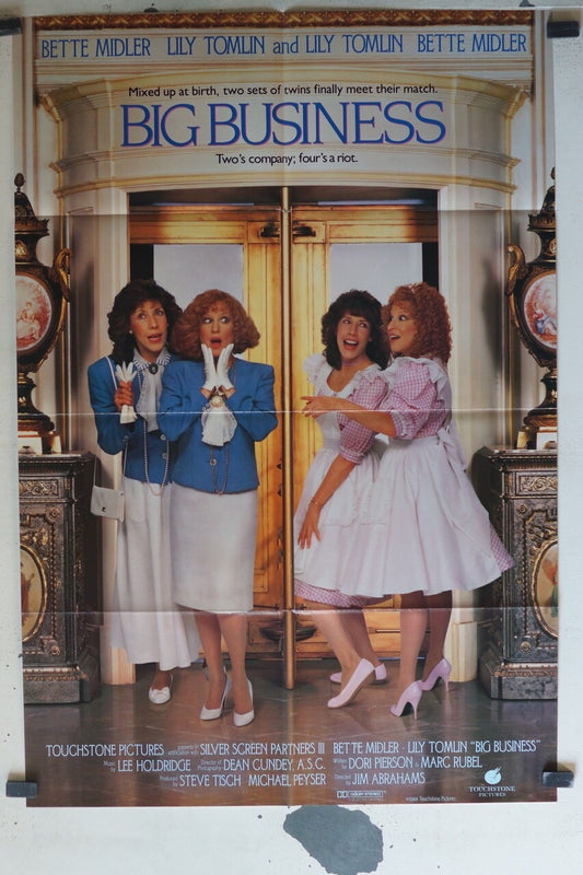 BIG BUSINESS ORIGINAL MOVIE POSTER 68x104 , Lily Tomlin , Fred Ward