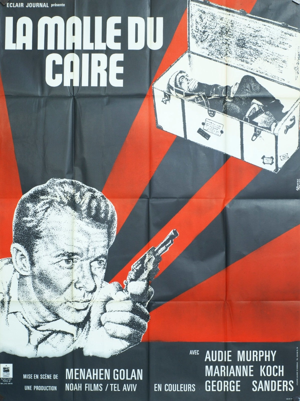 LA MALLE DU CAIRE AUDIE MURPHY MOVIE POSTER ORIGINAL 120x160