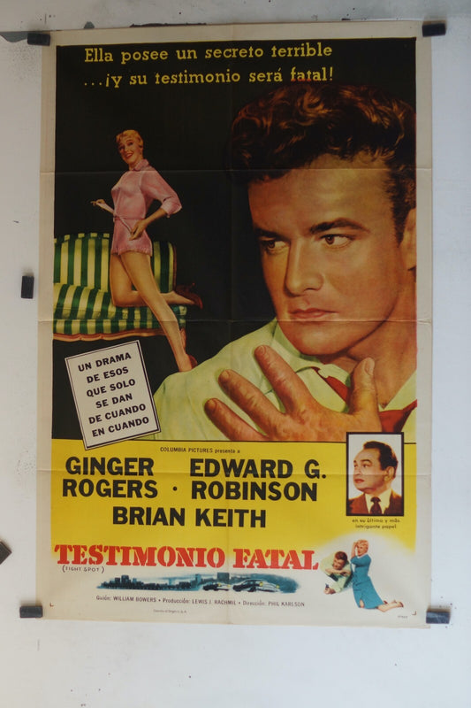 TESTIMONIO FATAL (70X100) ORIGINAL MOVIE POSTER GINGER ROGERS – EDWARD G ROBINS