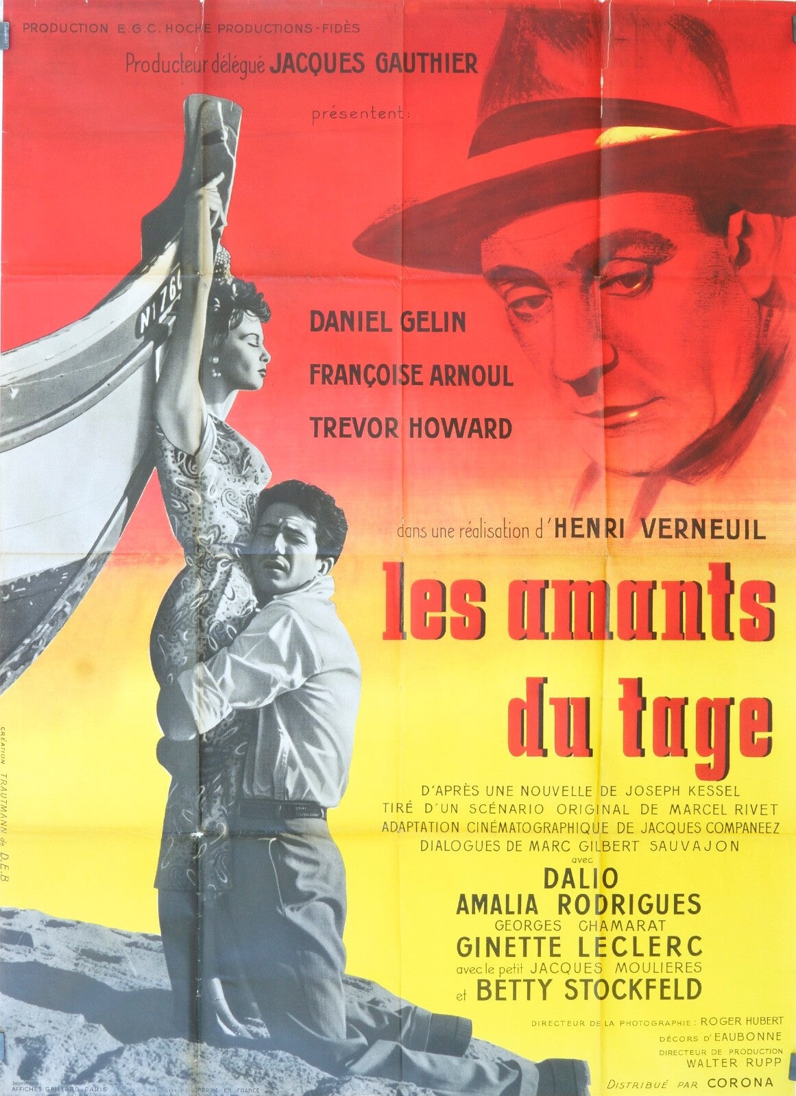 LES AMANTS DU TAGE POSTER ORIGINAL 120x160 DANIEL GELIN