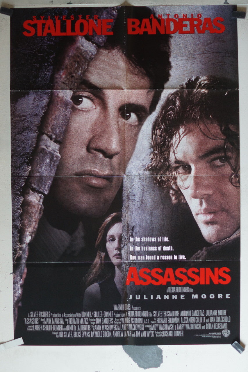 ASSASSINS ORIGINAL MOVIE POSTER 69x103 Sylvester Stallone , Antonio Banderas 
