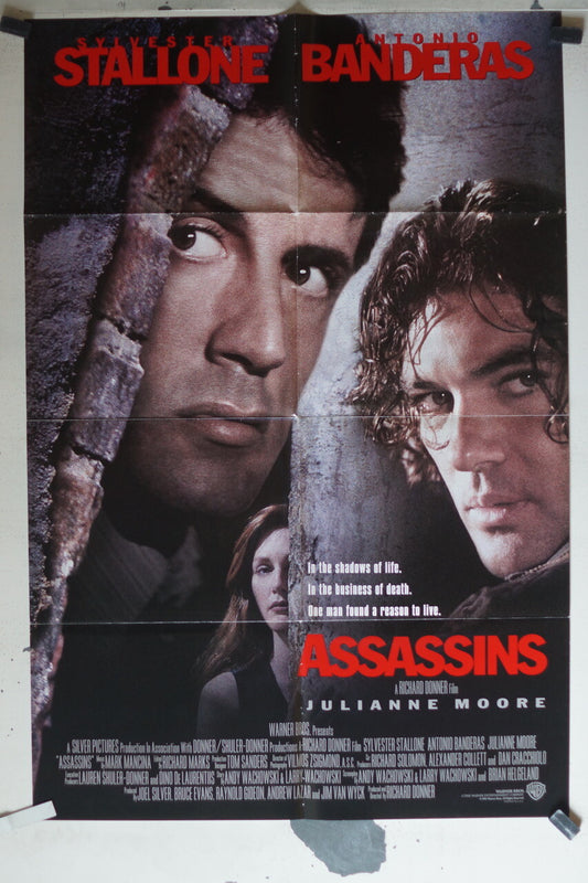 ASSASSINS ORIGINAL MOVIE POSTER 69x103 Sylvester Stallone , Antonio Banderas 