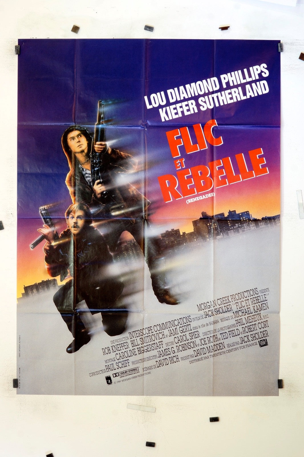 FLIC ET REBELLE LOU DIAMOND PHILLIPS MOVIE POSTER ORIGINAL (120X160)