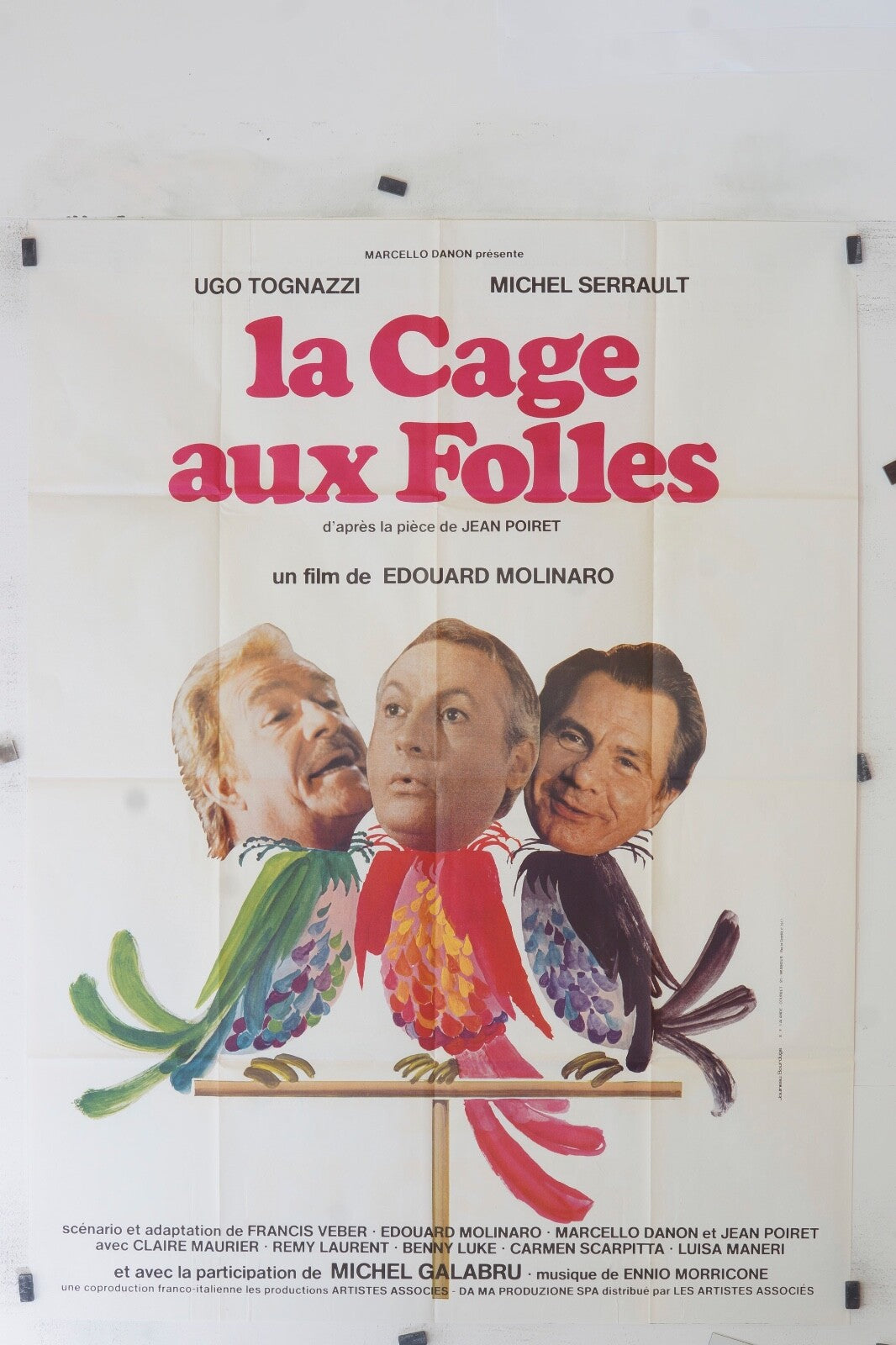 LA CAGE AUX FOLLES UGO TOGNAZZI MOVIE POSTER ORIGINAL 120x160