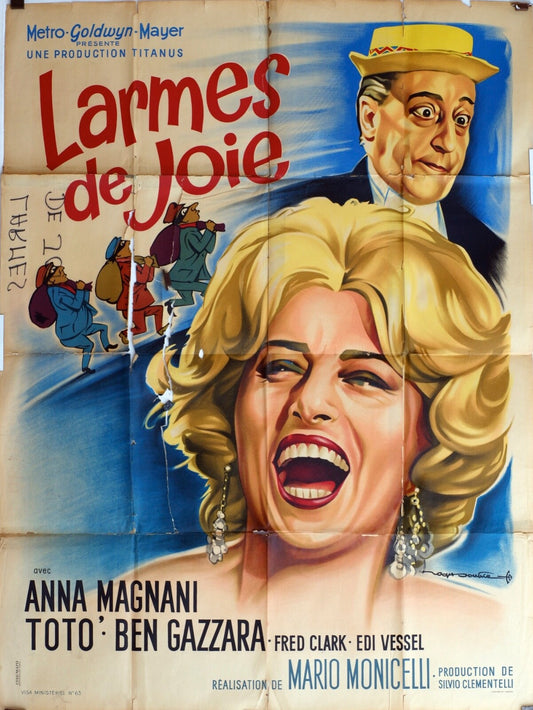 LARMES DE JOIE MOVIE POSTER ORIGINAL 120x160 ANNA MAGNANI