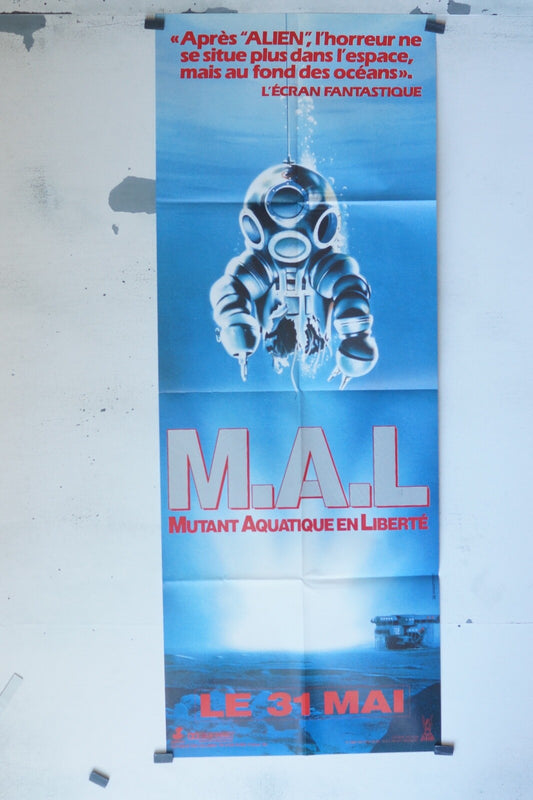 MAL (MUTANT AQUATIQUE EN LIBERTE) MOVIE POSTER ORIGINAL 60x160