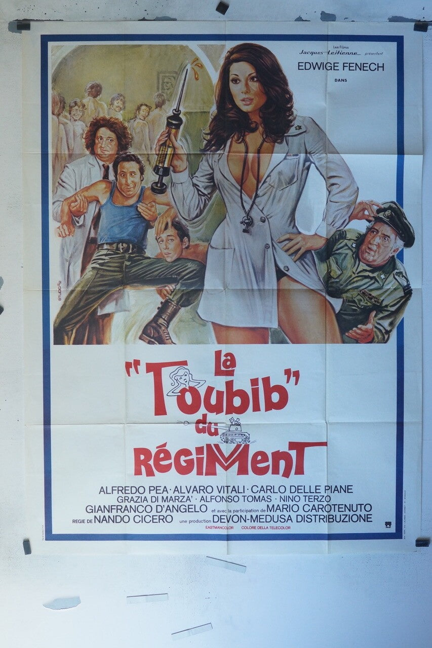 LA TOUBIB DU RÉGIMENT MOVIE POSTER ORIGINAL 120x160 ALFREDO PEA