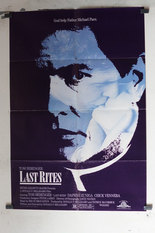 LAST RITES movie poster ORIGINAL (69x103), Donald P. Bellisario, Tom Berenger 