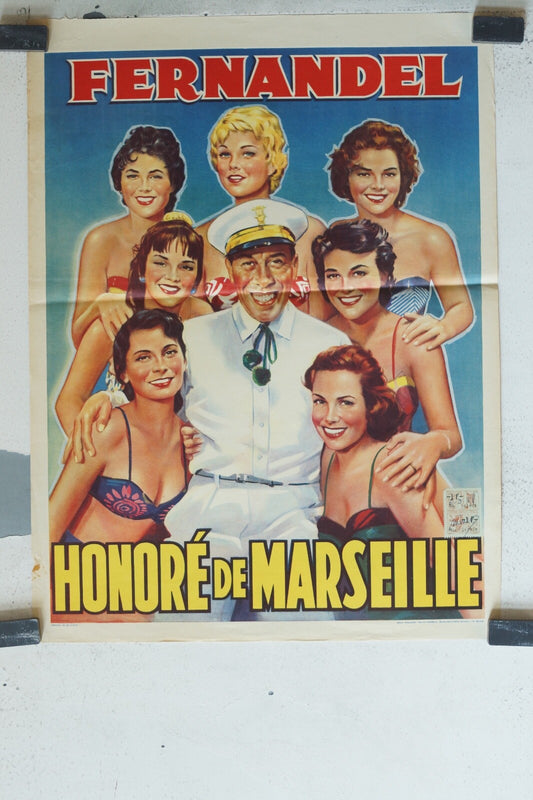 HONORE DE MARSEILLE POSTER ORIGINAL 49x37 Fernandel , Andrex 
