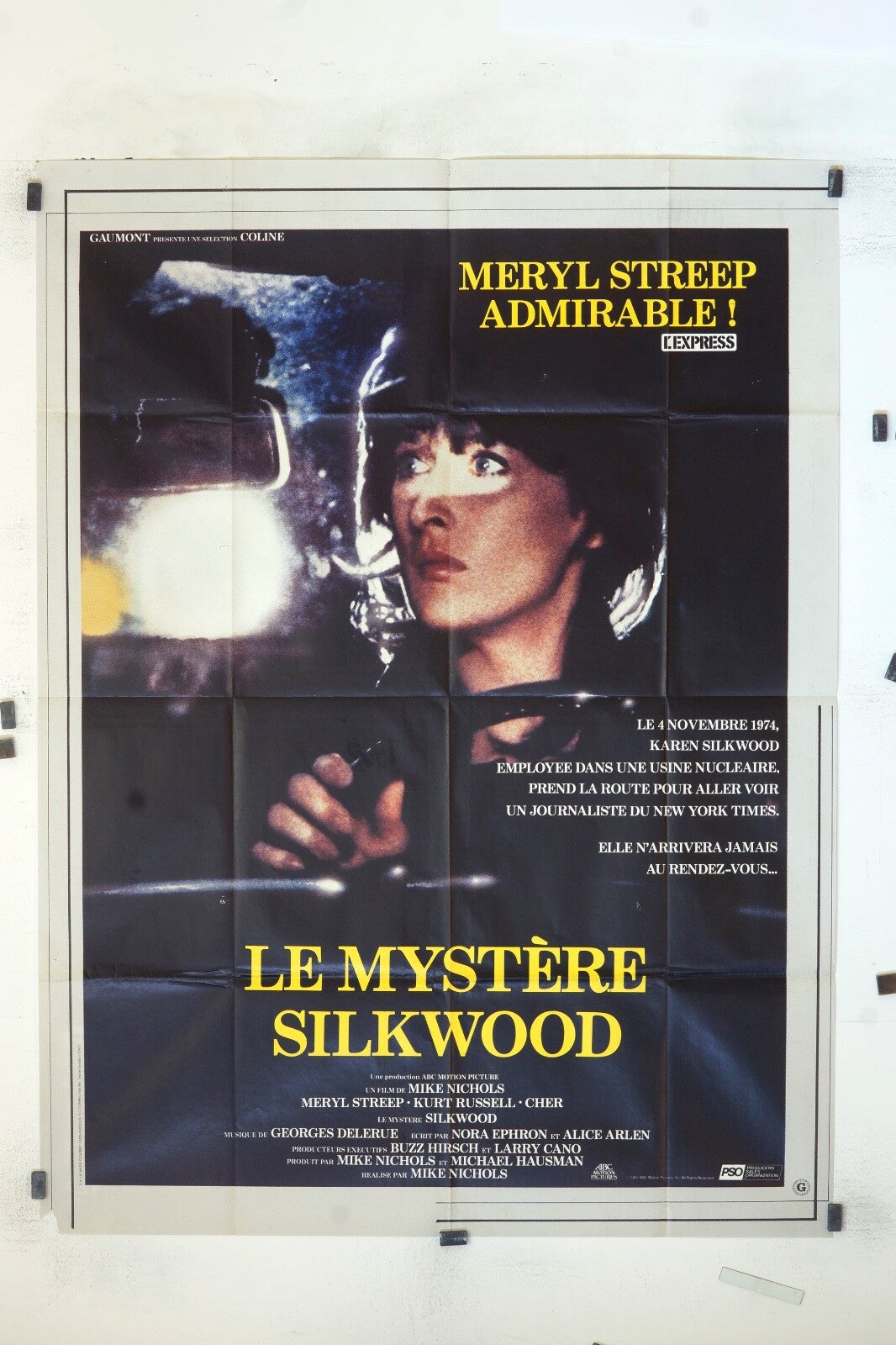 LE MYSTÈRE SKYLWOOD MERYL STREEP MOVIE POSTER ORIGINAL 120x160