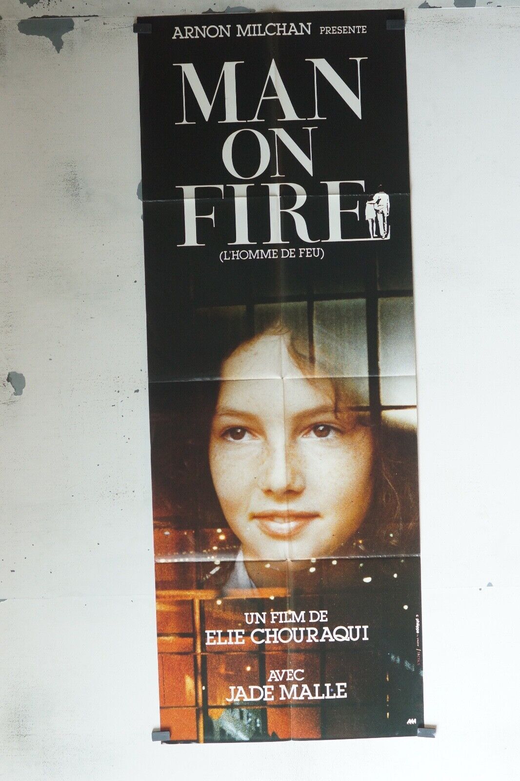 MAN ON FIRE POSTER ORIGINAL 60x160 ELIE CHOURAQUI
