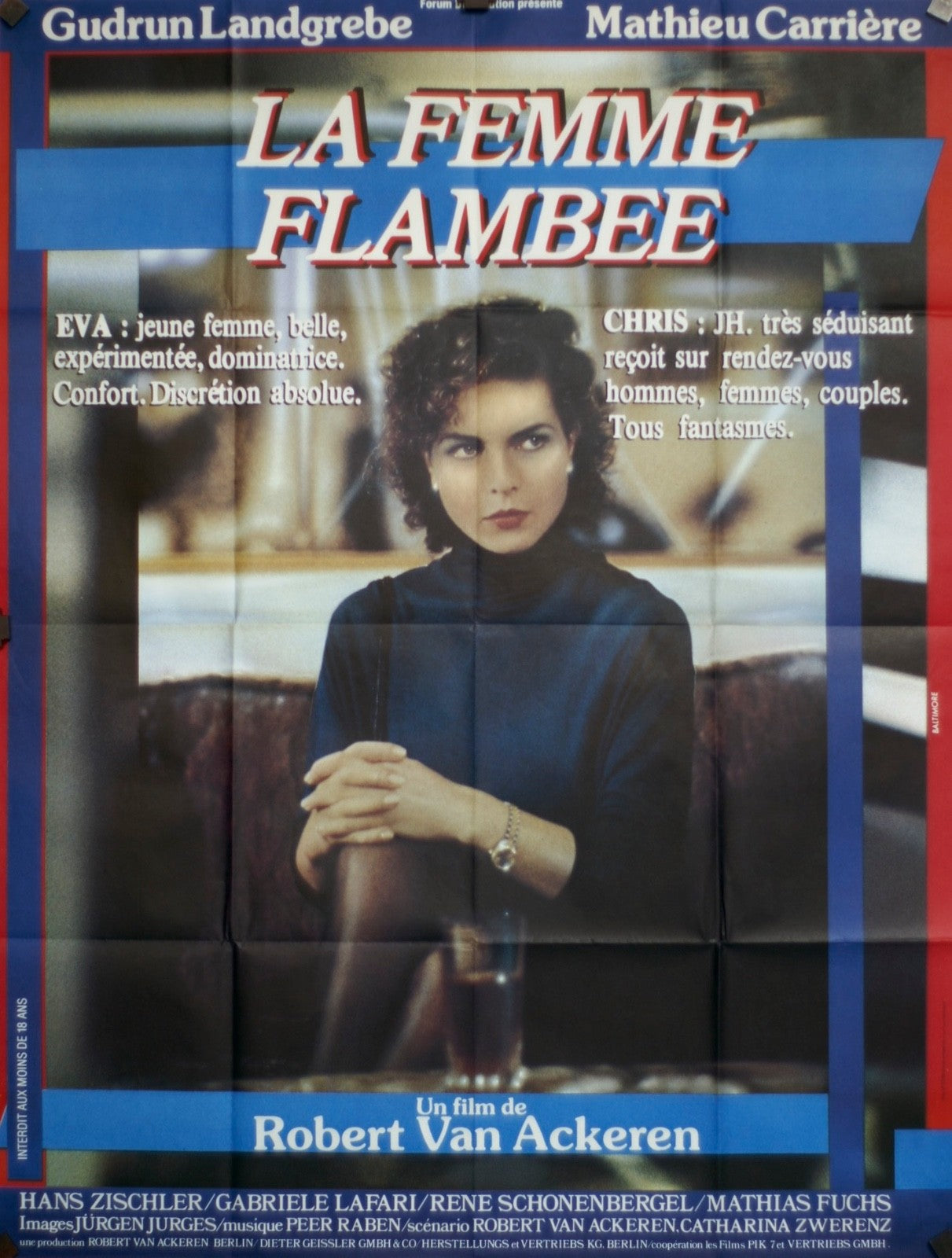 LA FEMME FLAMBÉE MATHIEU CARRIÈRE MOVIE POSTER ORIGINAL 120x160