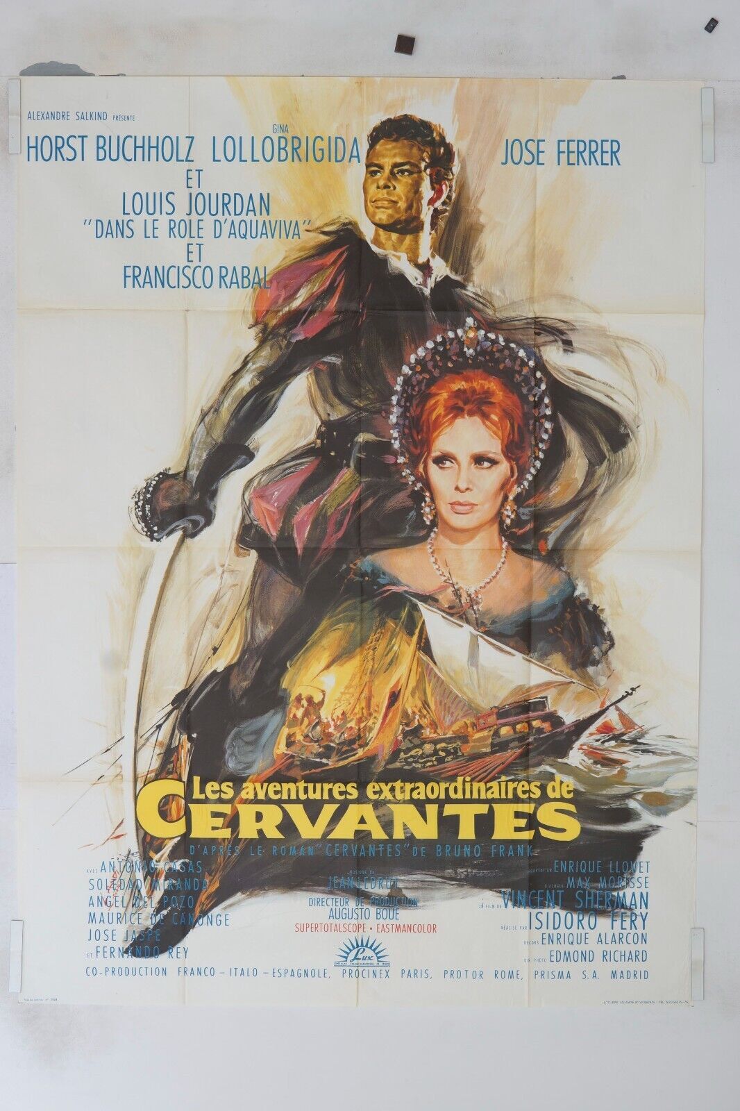 LES AVENTURES EXTRAORDINAIRES DE CERVANTES MOVIE POSTER ORIGINAL 120x160