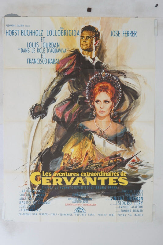 LES AVENTURES EXTRAORDINAIRES DE CERVANTES MOVIE POSTER ORIGINAL 120x160