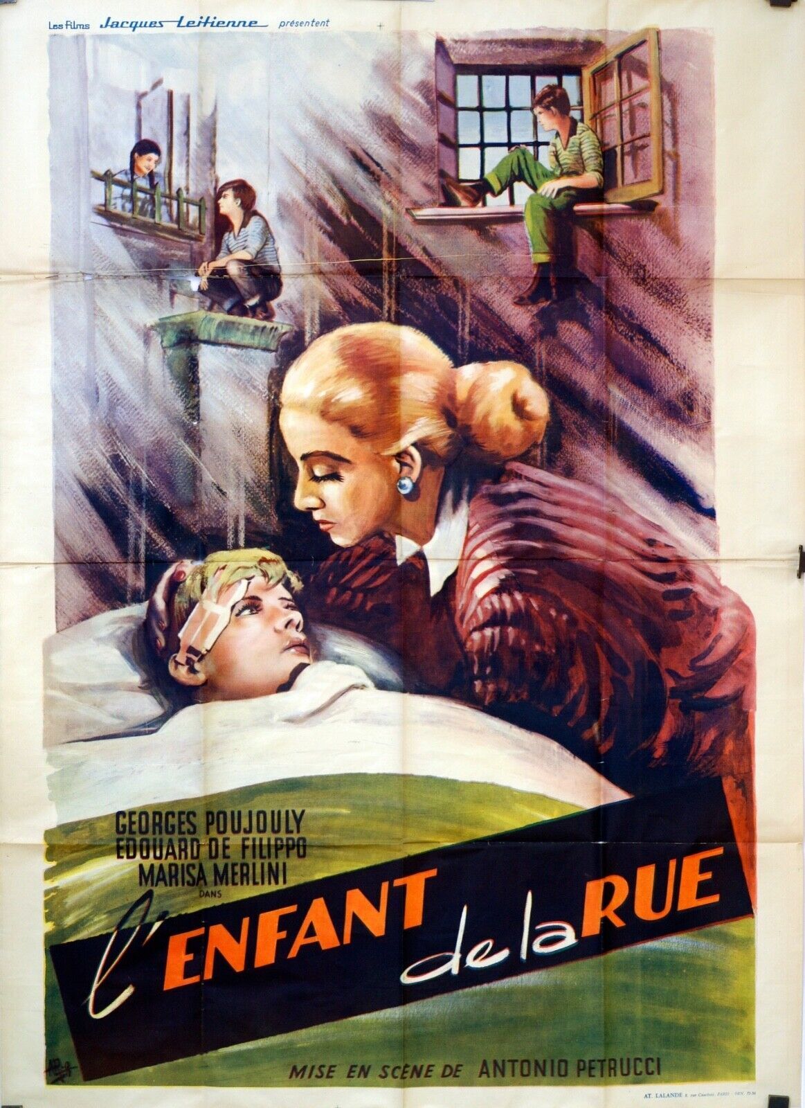 L’ENFANT DE LA RUE MOVIE POSTER ORIGINAL 120x160 GEORGES POUJOULY