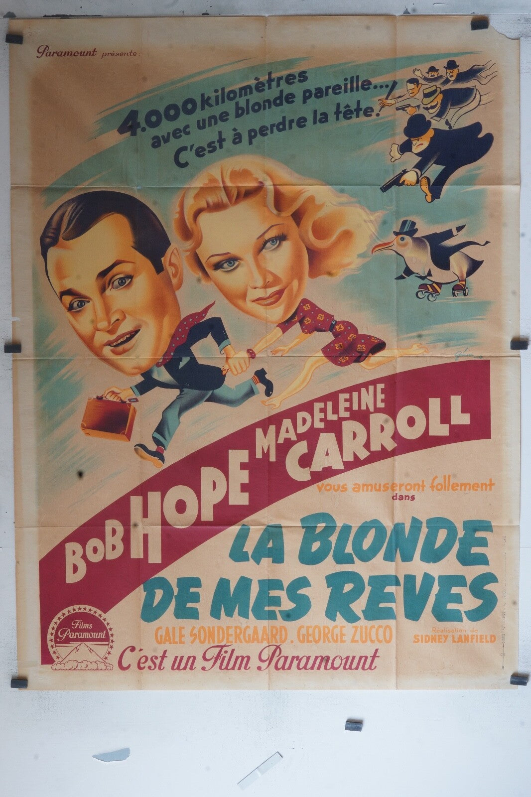 BLONDE DE MES REVES (LA) movie poster ORIGINAL (120x160) My Favorite Blonde