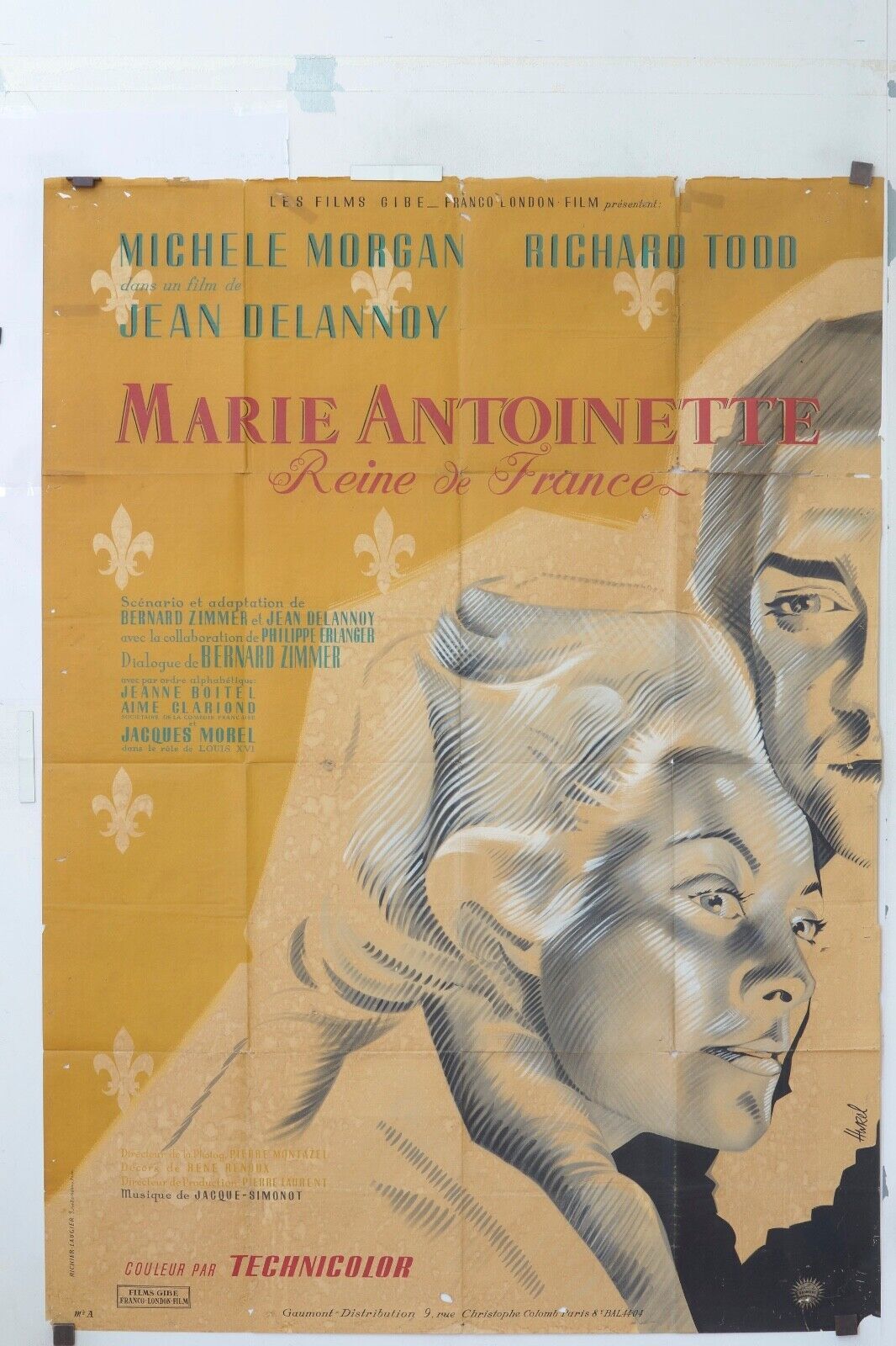 MARIE ANTOINETTE ORIGINAL MOVIE POSTER 120x160 MICHELE MORGAN